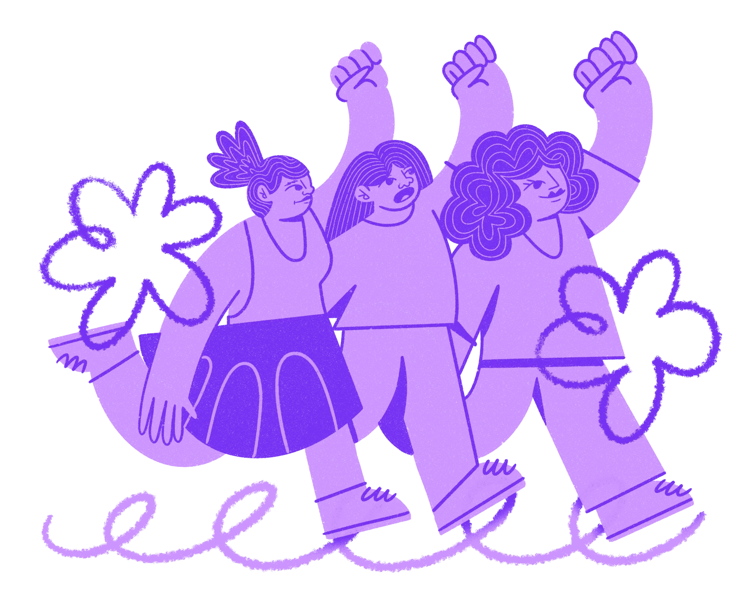 Foto grupal de red trenzando cuidados